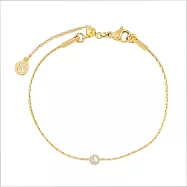 [採用施華洛世奇水晶] Snatch X HELR 獨家設計幻像水晶系列 - 金色幻彩幸運水晶細手鍊 - 1.聖賢者希望之光(經典白)