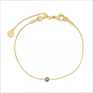 [SW 歐洲百年品牌訂製水晶] Snatch X HELR 獨家設計幻像水晶系列 - 金色幻彩幸運水晶細手鍊 - 4.海上的黑夜極光(藍綠紫)