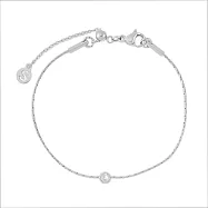 [SW 歐洲百年品牌訂製水晶] Snatch X HELR 獨家設計幻像水晶系列 - 銀色幻彩幸運水晶細手鍊 - 1.聖賢者希望之光(經典白)