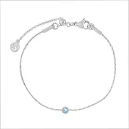 [SW 歐洲百年品牌訂製水晶]Snatch X HELR 獨家設計幻像水晶系列 - 銀色幻彩幸運水晶細手鍊 - 2.雪姬的愛與誘惑(冰霜藍)