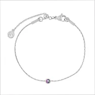 [SW 歐洲百年品牌訂製水晶] Snatch X HELR 獨家設計幻像水晶系列 - 銀色幻彩幸運水晶細手鍊 - 4.海上的黑夜極光(藍綠紫)