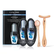 LANCOME 蘭蔻 超未來肌因活性安瓶(4ml)X2+O&rsquo;Pretty 歐沛媞 臉部按摩組[T型臉部推推棒+眼部按摩棒-滾珠型]-公司貨