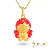 【Just Gold 鎮金店】Hello Kitty百變Cutie十二生肖 黃金墜子-雞(不含鍊)
