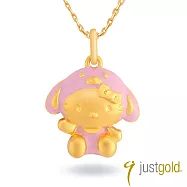 【Just Gold 鎮金店】Hello Kitty百變Cutie十二生肖 黃金墜子-狗(不含鍊)