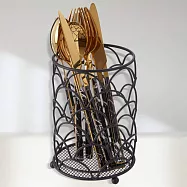 《Premier》Vertex餐具鏟匙收納筒 | 餐具桶 碗筷收納筒 - 鱗紋黑