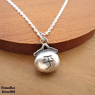 立體仿古拉絲平安錢包無聲鈴鐺設計925純銀單墜.單墜價格 單墜不含鍊