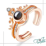 【伊飾童話】藏愛皇冠*一百種語言開口二組戒 金