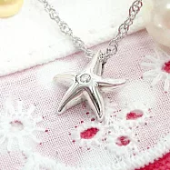 【伊飾童話】海星精靈*沁白心鑽銀墜項鍊