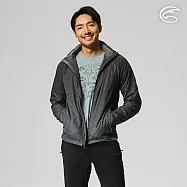 ADISI 男天鵝絨超撥水抗風保暖可拆帽外套AJ2121026 (M-2XL) / 防潑水 防風 磨毛 保暖 排汗 快乾 L 灰圖騰