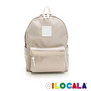 CILOCALA 亮彩尼龍防潑水後背包 (中大) 米色