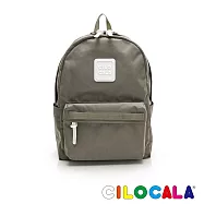 CILOCALA 亮彩尼龍防潑水後背包 (中大) 灰