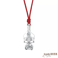 J’code真愛密碼銀飾 小萌佛-濟公純銀墜子 送白鋼項鍊(男)