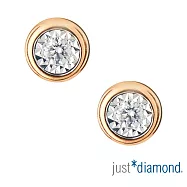 【Just Diamond】Dreamy系列 14分18K金鑽石耳環(玫瑰金)