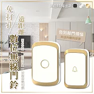 免打孔遠距離數位無線門鈴(電子門鈴/救護鈴/看護鈴/呼叫器/4檔音量)