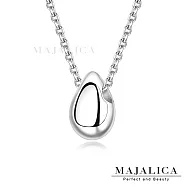 Majalica純銀項鍊S925鎖骨鍊短項鏈 天使之淚水滴女鍊 生日聖誕節交換禮物推薦 PN22014 40cm 銀色