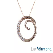 【Just Diamond】Love Letter系列 18K金鑽石墜子-O(不含鍊)