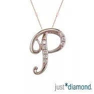 【Just Diamond】Love Letter系列 18K金鑽石墜子-P(不含鍊)
