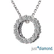 【Just Diamond】Love Words字母系列 18K金鑽石墜子-O(不含鍊)