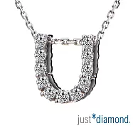【Just Diamond】Love Words字母系列 18K金鑽石墜子-U(不含鍊)