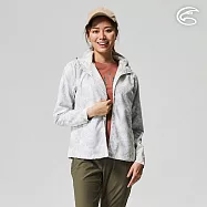 ADISI 女超撥水抗風尼網可拆帽外套AJ2121072 (S-2XL) / 防潑水 防風 網布內裡 排汗 快乾 M 白煙印花