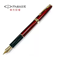 PARKER 08 麗雅紅金夾 鋼筆(18k尖)