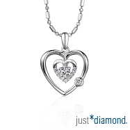 【Just Diamond】戀戀箴語 18K金鑽石吊墜(不含鍊)