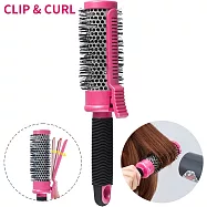 日本RIVER SILKY自然捲髮拉直CLIP&CURL固定髮夾梳L-9516髮梳(多孔&導熱佳的陶瓷層鋁)適快乾定型