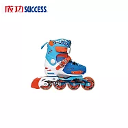 成功 鋁合金硬殼可調式直排輪 S0410(不含護具)入門/進階教學款 藍色_S：16-18CM
