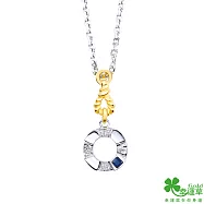 幸運草金飾 唯一的你黃金/純銀/水晶男墜子 送白鋼項鍊
