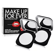 MAKE UP FOR EVER ULTRA HD超進化無瑕微晶蜜粉餅-晶透白#1(6.2gX2)-國際航空版
