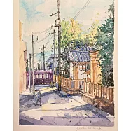 【玲廊滿藝】yumei _watercolor畫畫日子-京都午後23x30cm
