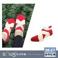【運動繃帶船襪1雙-紅米色】sNug給足呵護 厚底 足弓加壓 踝襪 久站 運動 足底筋膜炎 透氣 吸汗 10秒除臭 永久有效 除臭襪推薦 台灣製 / 紅米25-27