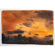 【玲廊滿藝】林國勇-染紅天邊16x24cm