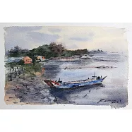 【玲廊滿藝】林國勇-河畔風光16x24cm