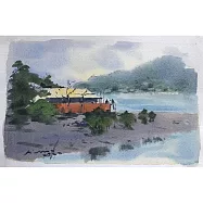 【玲廊滿藝】林國勇-淡水人家16x24cm