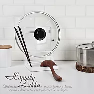 【Homely Zakka】日式簡約鐵藝多功能立式收納架/鍋蓋架/湯勺置物架/收納架 白色