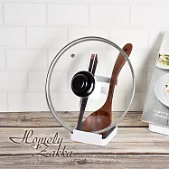 【Homely Zakka】日式簡約鐵藝廚房多功能立式收納架/鍋蓋掛架/鍋鏟砧板架/飯湯勺架 正款