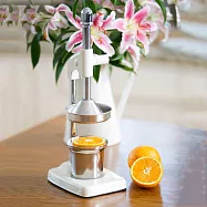 《KitchenCraft》英國 復古過濾榨汁機 | 手壓榨汁器 手動榨汁機 - 白 - 白