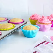 《FOX RUN》Bake四色矽膠馬芬模12入 | 點心烤模 四色矽膠馬芬模12入