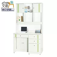 【文創集】普曼 環保3.5尺南亞塑鋼多功能四抽書桌組合(上+下座組合) 時尚雙色