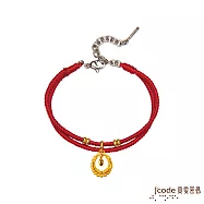J&rsquo;code真愛密碼金飾 射手座守護-橄欖葉黃金紅繩手鍊