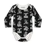 SLEEP NO MORE 100% 有機棉長袖包屁衣-環球怪物聯名/黑白人像 1.5-2 Y