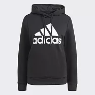 Adidas W Bl Fl Hd [GL0653] 女 連帽上衣 長袖上衣 運動 訓練 柔軟 刷毛 舒適 愛迪達 黑 M 黑/白