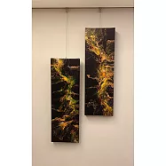 【玲廊滿藝】零貳壹貳-阿啃-落夜森林(二連幅)60x20cm