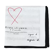 agnes b. 樂譜大帕巾-三色選 -白