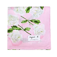 agnes b.白玫瑰大帕巾-三色選 -粉