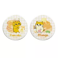 【黃阿瑪的後宮生活】珪藻土吸水杯墊 鬆餅系列 杯墊 珪藻土 阿瑪 招弟 小花 (2入/組) 鬆餅嚕嚕三腳