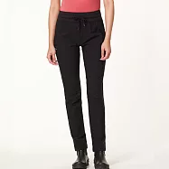 【HAKERS 哈克士】女款 防曬防潑水彈性長褲(日常休閒/戶外旅遊/商務/上班) S 黑色