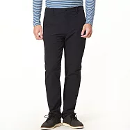 【HAKERS 哈克士】男款 防潑水彈性修身休閒長褲(日常休閒/戶外旅遊/商務/上班) XL 煤黑