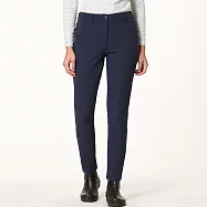 【HAKERS 哈克士】女款 防潑水彈性修身休閒長褲(日常休閒/戶外旅遊/商務/上班) M 月蝕藍